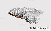 Physical 3D Map of Anta, cropped outside