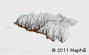 Physical 3D Map of Anta, single color outside