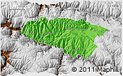 Political 3D Map of Anta, physical outside