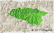 Political 3D Map of Anta, shaded relief outside