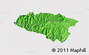 Political 3D Map of Anta, single color outside