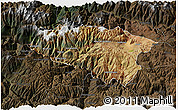 Satellite 3D Map of Anta, darken