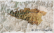 Satellite 3D Map of Anta, lighten