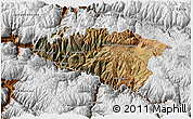Satellite 3D Map of Anta, physical outside