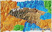 Satellite 3D Map of Anta, political outside