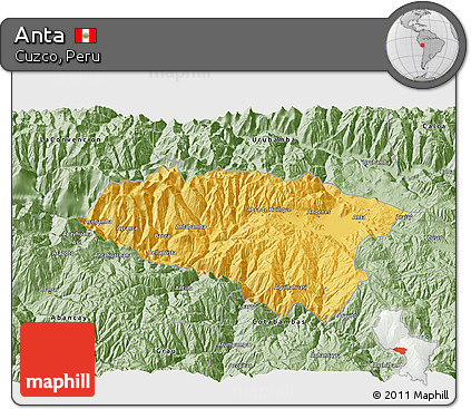 Savanna Style 3D Map of Anta