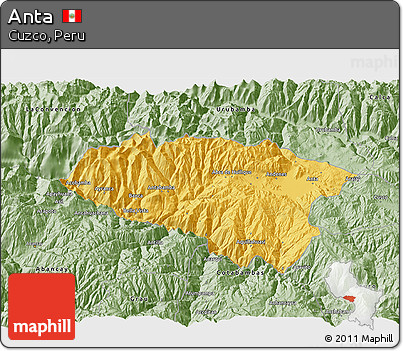 Savanna Style 3D Map of Anta