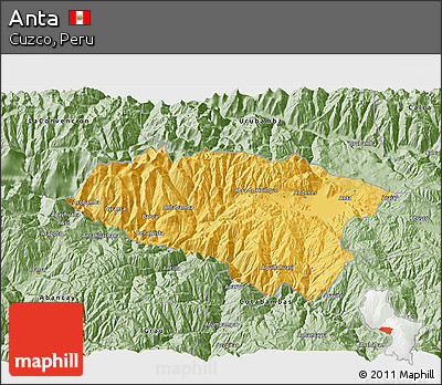 Savanna Style 3D Map of Anta