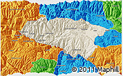Shaded Relief 3D Map of Anta, political outside