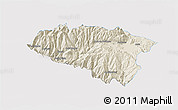 Shaded Relief 3D Map of Anta, single color outside