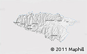 Silver Style 3D Map of Anta, single color outside