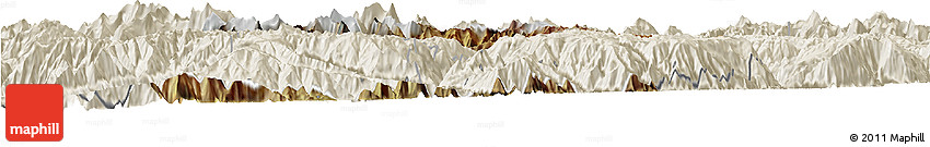 Satellite Horizon Map of Anta, shaded relief outside