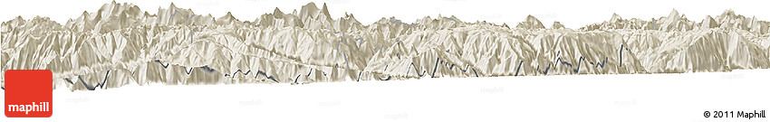 Shaded Relief Horizon Map of Anta