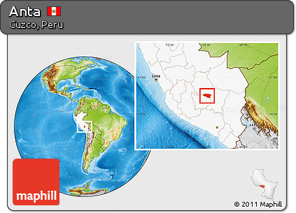 Physical Location Map of Anta, highlighted country
