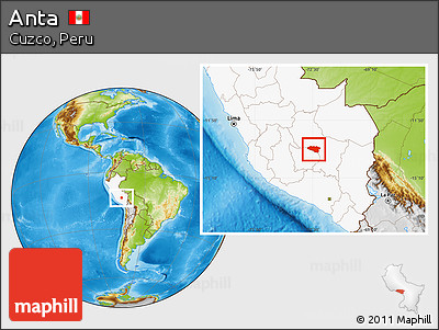 Physical Location Map of Anta, highlighted country