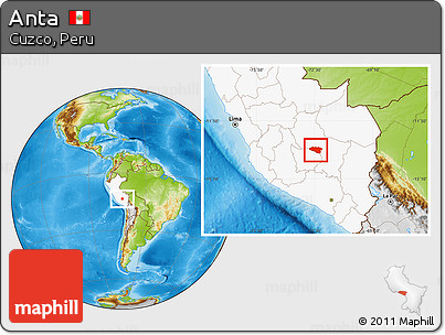 Physical Location Map of Anta, highlighted country