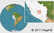 Satellite Location Map of Anta, highlighted country