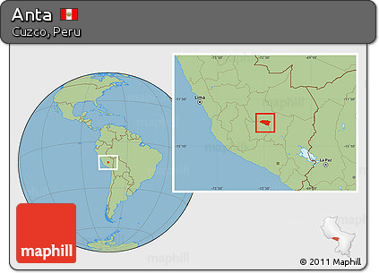 Savanna Style Location Map of Anta