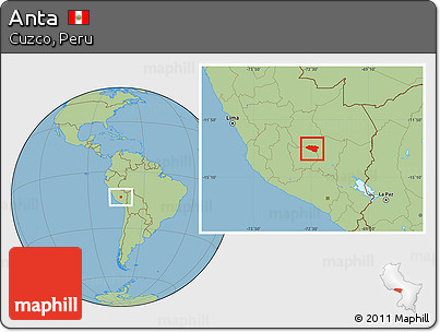 Savanna Style Location Map of Anta