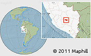 Savanna Style Location Map of Anta, highlighted country, hill shading