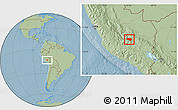 Savanna Style Location Map of Anta, hill shading