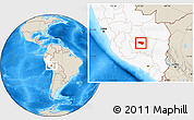Shaded Relief Location Map of Anta, highlighted country