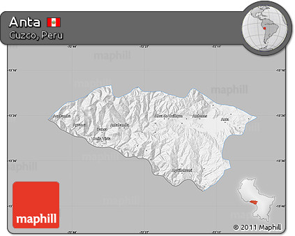 Gray Map of Anta, single color outside