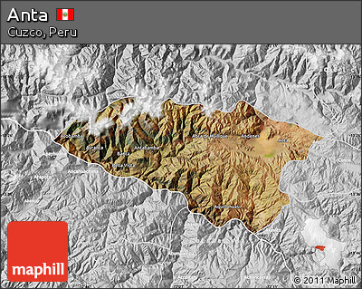 Satellite Map of Anta, lighten, desaturated