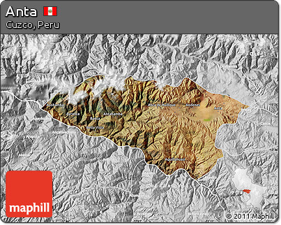 Satellite Map of Anta, lighten, desaturated