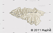 Shaded Relief Map of Anta, cropped outside