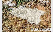 Shaded Relief Map of Anta, satellite outside