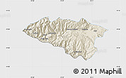 Shaded Relief Map of Anta, single color outside