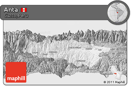 Gray Panoramic Map of Anta