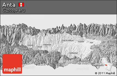 Gray Panoramic Map of Anta