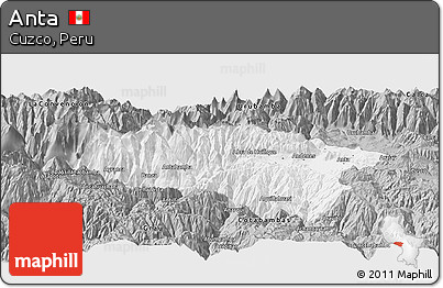 Gray Panoramic Map of Anta