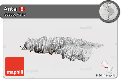 Physical Panoramic Map of Anta, cropped outside