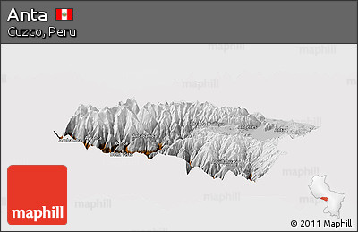 Physical Panoramic Map of Anta, cropped outside
