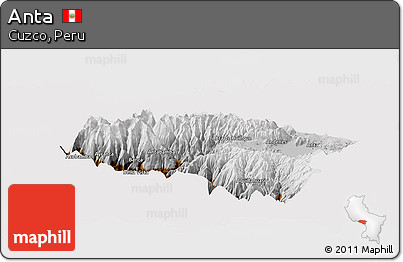 Physical Panoramic Map of Anta, cropped outside