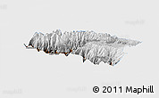 Physical Panoramic Map of Anta, single color outside