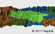 Political Panoramic Map of Anta, darken