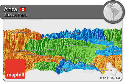 Political Panoramic Map of Anta