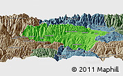 Political Panoramic Map of Anta, semi-desaturated