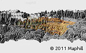 Satellite Panoramic Map of Anta, desaturated