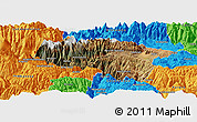 Satellite Panoramic Map of Anta, political outside