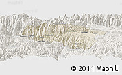 Shaded Relief Panoramic Map of Anta, lighten