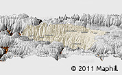 Shaded Relief Panoramic Map of Anta, physical outside
