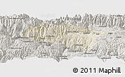 Shaded Relief Panoramic Map of Anta, semi-desaturated