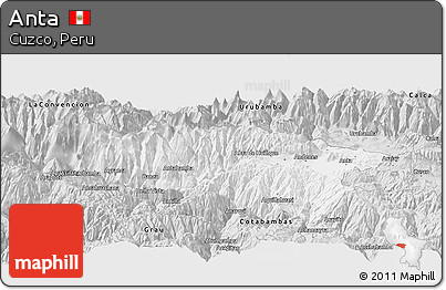 Silver Style Panoramic Map of Anta