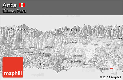 Silver Style Panoramic Map of Anta