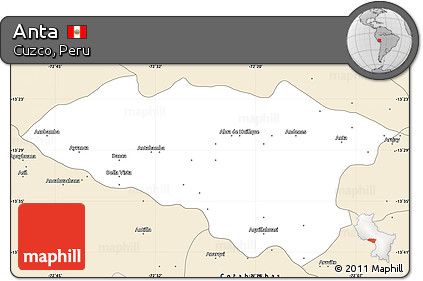 Classic Style Simple Map of Anta